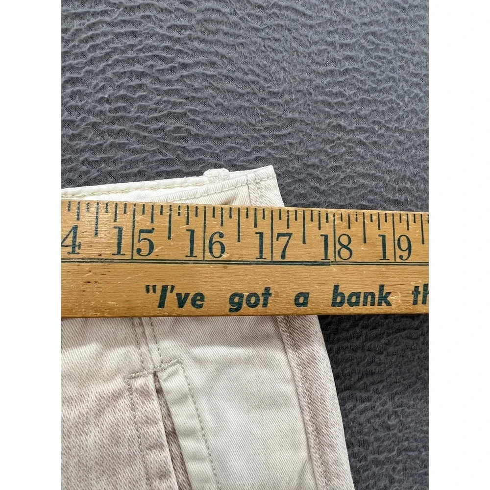 VTG Levis Cargo Shorts Mens Sz 34 Beige Striped Pink White Utility Casual